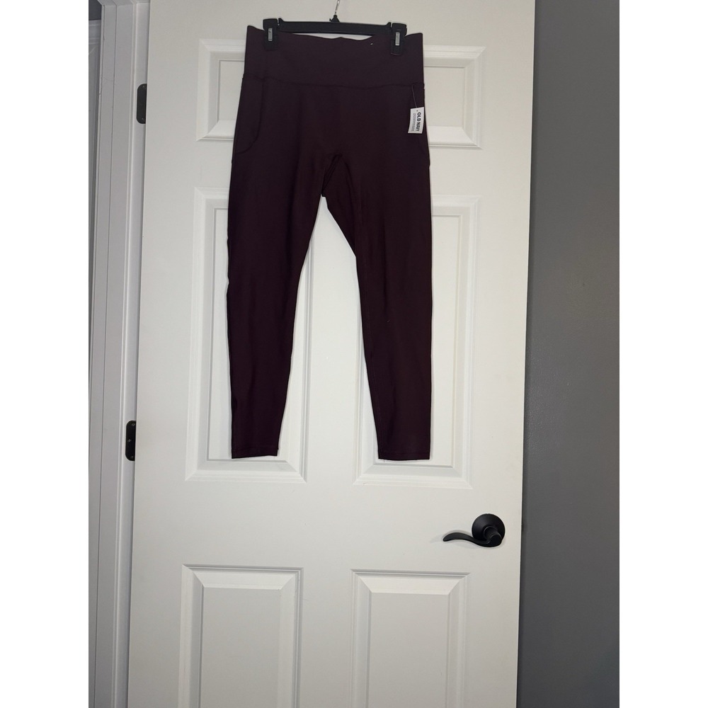 Old Navy Active Powersoft Boundless Extra High Rise Leggings Plum Large Nwt
